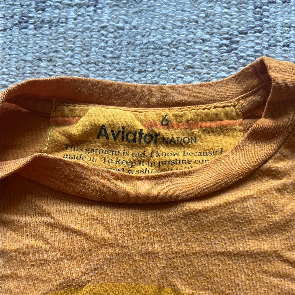 Aviator Nation Kids Mustard Graphic Tee - Picture 3 of 5